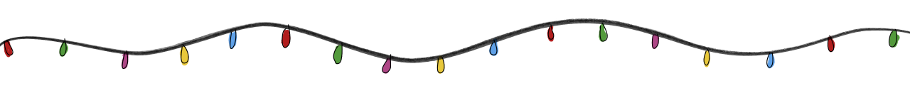 A string of hand-drawn festoon lights.